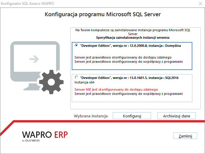 Konfigurator SQL WAPRO ERP