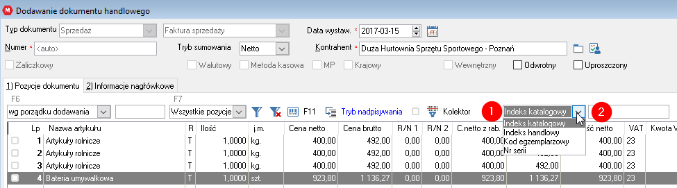 WAPRO Mag wyszukiwanie po indeksach