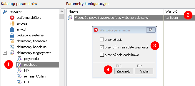 WAPRO Mag obsługa numerów serii