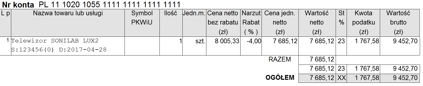 WAPRO Mag obsługa numerów serii