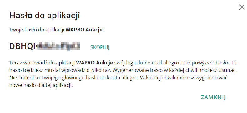 WAPRO Aukcje integracja z Allegro