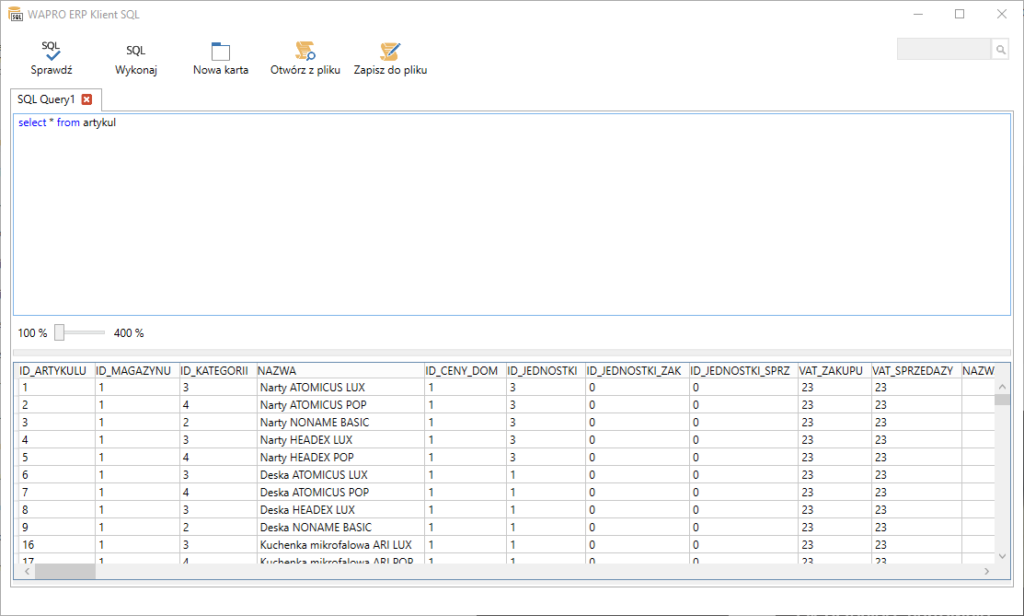 Klient SQL