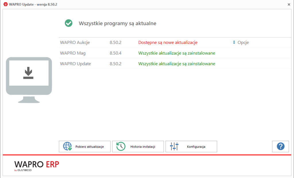 WAPRO Update instalacja aktualizacji